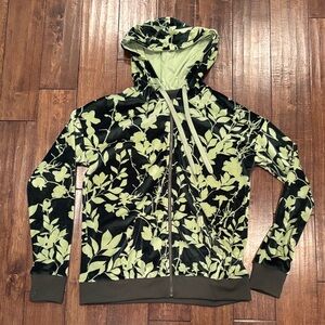 LuLaRoe Black and Green Floral Jacket